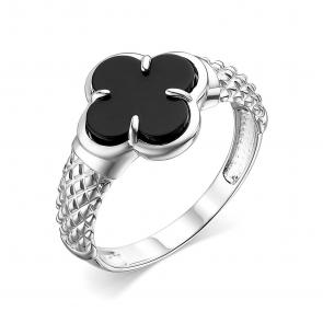 Кольцо из белого золота ЮЗ Корона с ониксом К1-к4480V79б фото