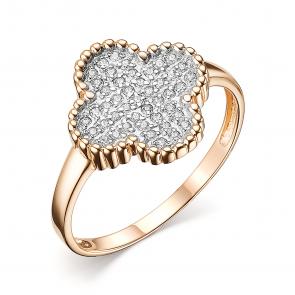 Золотое кольцо ЮЗ Корона с фианитом К1-к4665 фото