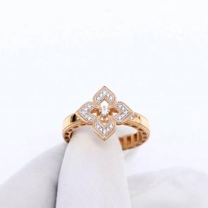 Золотое кольцо ЮЗ Корона с фианитом К1-к5713 фото