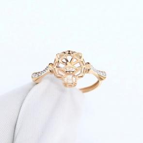 Золотое кольцо ЮЗ Корона с фианитом К1-к5867 фото