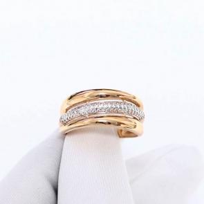 Золотое кольцо ЮЗ Корона с фианитом К1-к5899 фото