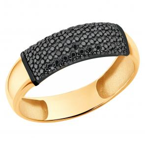 Золотое кольцо ЮЗ Корона с фианитом К1-кч5002 фото