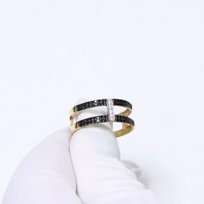 Кольцо из лимонного золота ЮЗ Корона с фианитом К1-кчб5257л фото