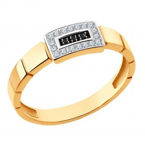 Золотое кольцо ЮЗ Корона с фианитом К1-кчб5452 фото