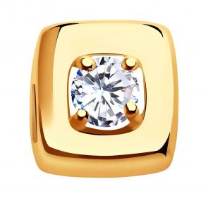 Золотая подвеска ЮЗ Корона с фианитом К1-пз0140 фото