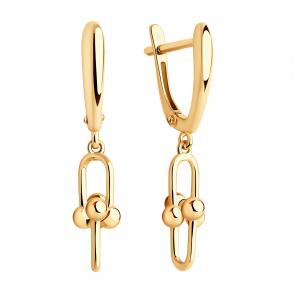 Золотые серьги ЮЗ Корона К1-с4262 фото