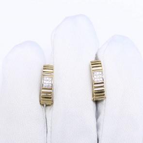Серьги из лимонного золота ЮЗ Корона с фианитом К1-с5721л фото