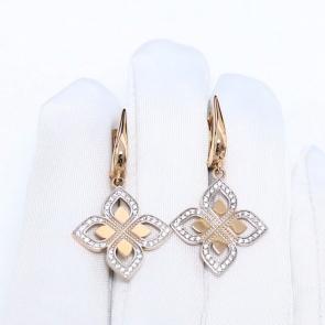 Золотые серьги ЮЗ Корона с фианитом К1-с6258 фото