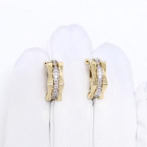 Серьги из лимонного золота ЮЗ Корона с фианитом К1-с6259л фото