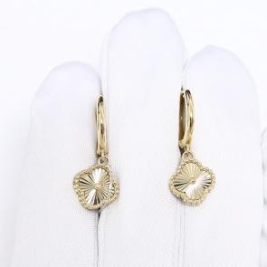 Серьги из лимонного золота ЮЗ Корона К1-сз0193л фото