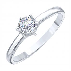 Кольцо из белого золота Karatov с бриллиантом К30561Д866-0,3-К фото