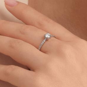 Кольцо из белого золота Karatov с бриллиантом К30561Д868-0,3-К фото