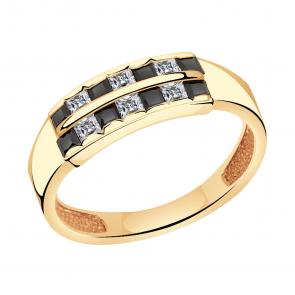 Золотое кольцо Красносельский ювелир с фианитом К3141-ч фото