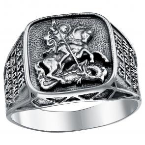 Кольцо из черненого серебра Высоковы 585 КП-72-Ч фото