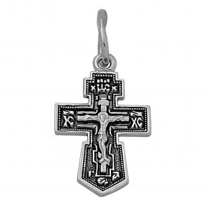 Подвеска-крест Госпади Спаси и сохрани из черненого серебра Высоковы 585 КРЛ-43-Ч фото