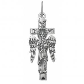 Подвеска-крест из черненого серебра Госпади Спаси и сохрани Высоковы 585 КРШ-55-Ч фото