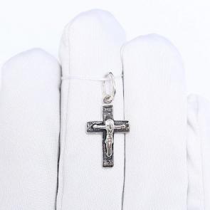 Подвеска-крест Госпади Спаси и сохрани из черненого серебра Высоковы 585 КРШ-71-Ч фото