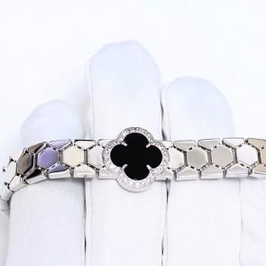 Серебряный браслет ЮЗ Корона с фианитом и ониксом КС-Бр6053V79 фото