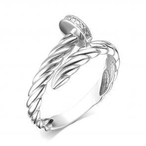 Серебряное кольцо ЮЗ Корона с фианитом КС-К4977 фото