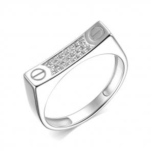 Серебряное кольцо ЮЗ Корона с фианитом КС-К5346 фото