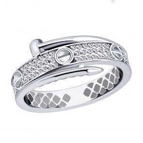 Серебряное кольцо ЮЗ Корона с фианитом КС-К5702 фото