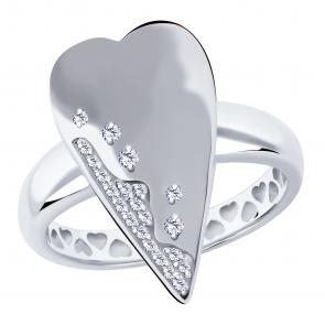 Серебряное кольцо ЮЗ Корона с фианитом КС-К6032 фото