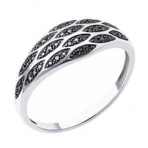 Серебряное кольцо ЮЗ Корона с фианитом КС-Кч5901 фото