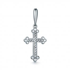 Серебряная подвеска ЮЗ Корона с фианитом КС-П5668 фото