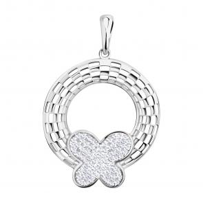 Серебряная подвеска ЮЗ Корона с фианитом КС-П5851 фото