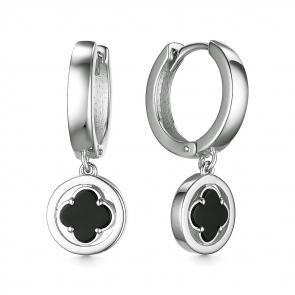 Серебряные серьги ЮЗ Корона с ониксом КС-С5069V79 фото