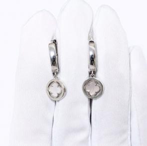 Серебряные серьги ЮЗ Корона с перламутром КС-С5069v563 фото