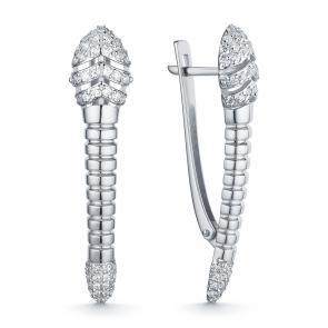 Серебряные серьги Символ года Змея ЮЗ Корона КС-С5489 фото