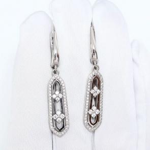 Серебряные серьги ЮЗ Корона с фианитом КС-С5530 фото