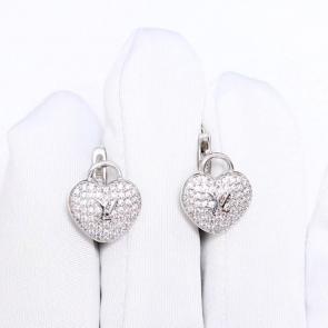 Серебряные серьги ЮЗ Корона с фианитом КС-С5844 фото