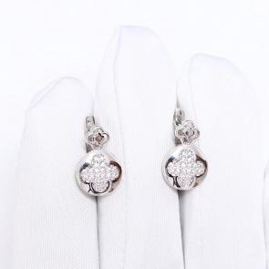 Серебряные серьги ЮЗ Корона с фианитом КС-С5846 фото