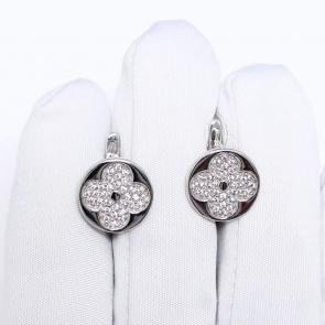 Серебряные серьги ЮЗ Корона с фианитом КС-С5850 фото