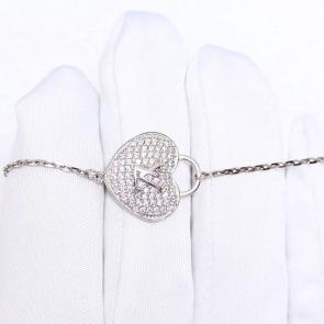 Серебряный браслет ЮЗ Корона с фианитом КС-бр5844м фото