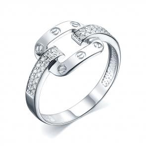 Серебряное кольцо ЮЗ Корона с фианитом КС-к1461 фото