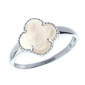 Серебряное кольцо ЮЗ Корона с перламутром КС-к4209V563 фото