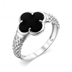 Серебряное кольцо ЮЗ Корона с ониксом КС-к4480V79 фото