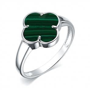 Серебряное кольцо ЮЗ Корона с малахитом КС-к4895V43 фото