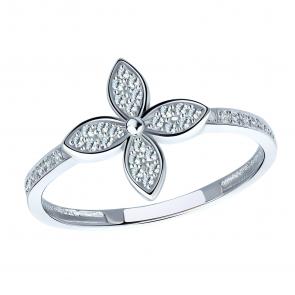 Серебряное кольцо ЮЗ Корона с фианитом КС-к5103 фото