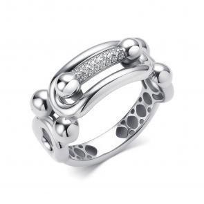 Серебряное кольцо ЮЗ Корона с фианитом КС-к5526 фото