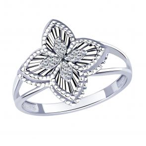 Серебряное кольцо ЮЗ Корона с фианитом КС-к5775-1 фото