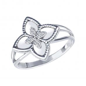 Серебряное кольцо ЮЗ Корона с фианитом КС-к5775 фото