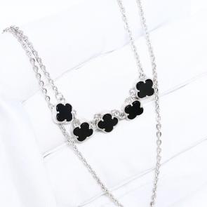 Серебряное колье ЮЗ Корона с ониксом КС-ко5030-8V79 фото