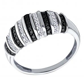 Серебряное кольцо ЮЗ Корона с фианитом КС-кчб5909 фото