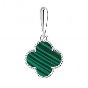 Серебряная подвеска ЮЗ Корона с малахитом КС-п4209V43 фото