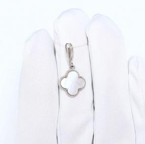 Серебряная подвеска ЮЗ Корона с перламутром КС-п4209V563 фото