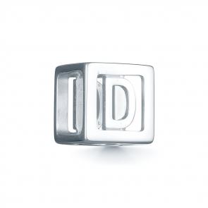 Серебряная подвеска-шарм буква D ЮЗ Корона КС-п5195 фото